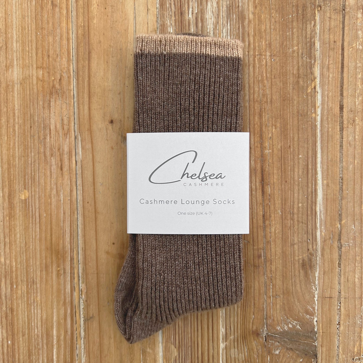 Taupe Cashmere Socks - Lounge and bed socks