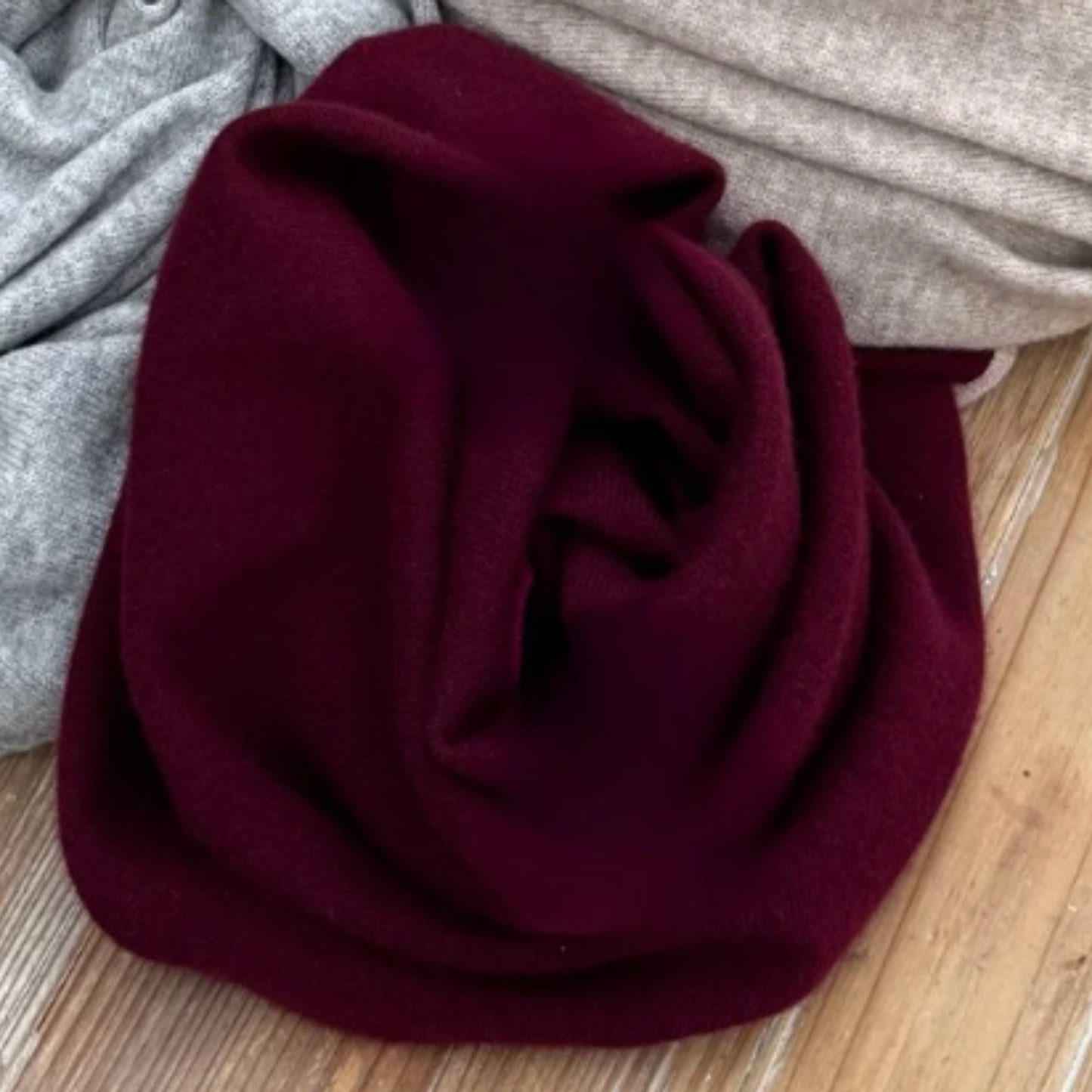 Cashmere Travel Wrap - Burgundy