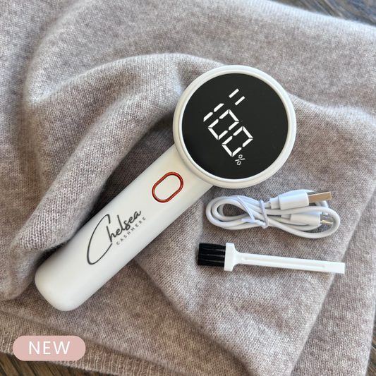 Look after your cashmere with the Chelsea Cashmere rechargable Lint Remover